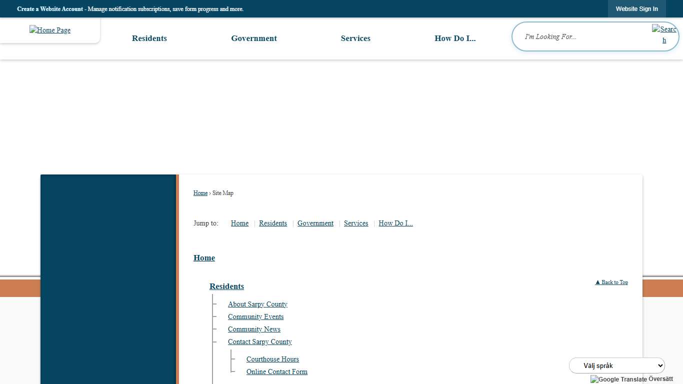 Site Map • Sarpy County, NE • CivicEngage