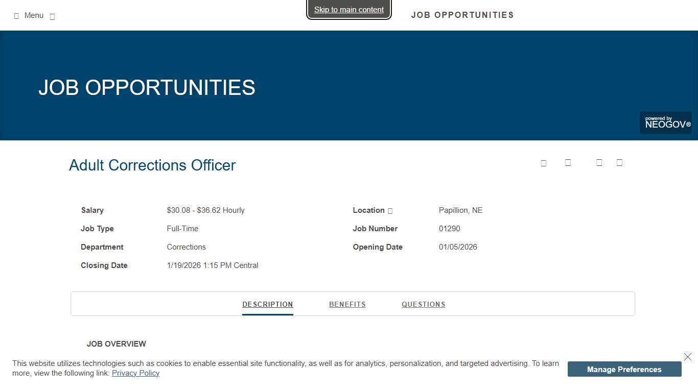 Job Opportunities JOB OPPORTUNITIES